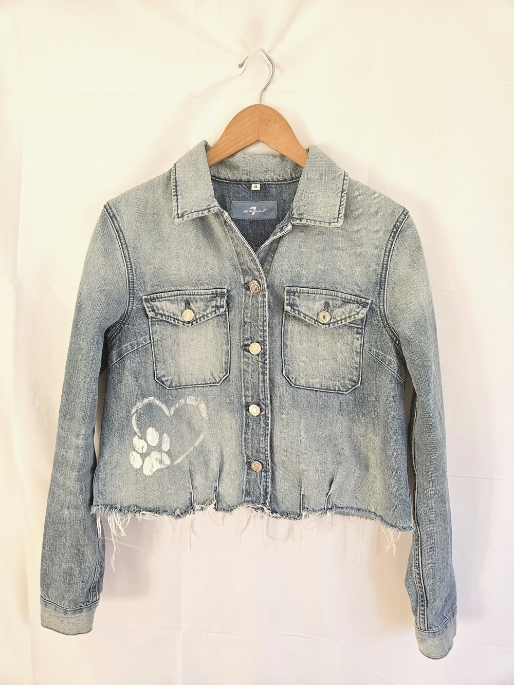 7 For All Mankind Light Blue Denim Jacket